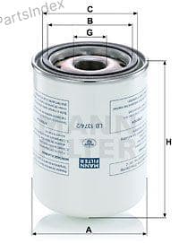 Изображение - MANN LB 1374/2 часть масл.фильтра для инд. а/м