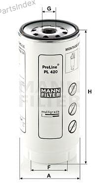 Изображение - Фильтр топливный MANN PL 420 X